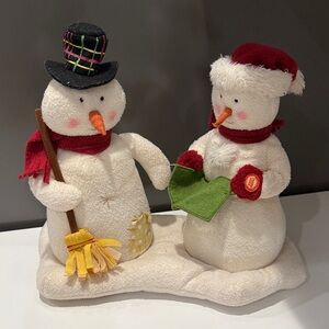 Hallmark Snowman Duo with Red and Green Accents